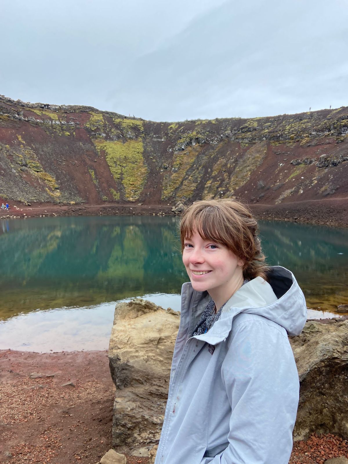 Kris in a front of Kerid Crater, Iceland, circa May 2024